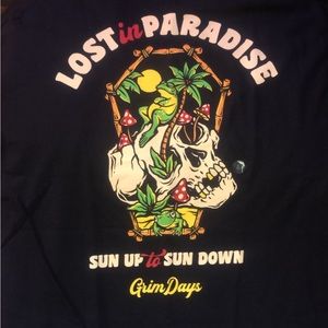 Tillys Large black graphic Grim Days Tee